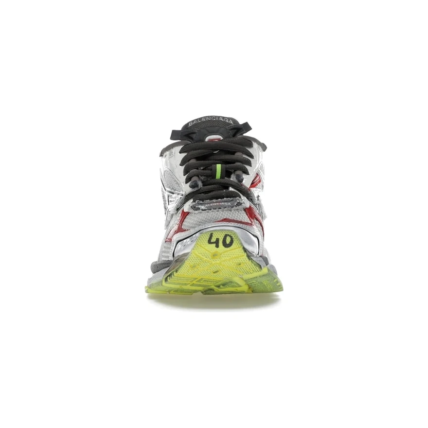 Balenciaga Runner Black White Red Neon Yellow, vue de face