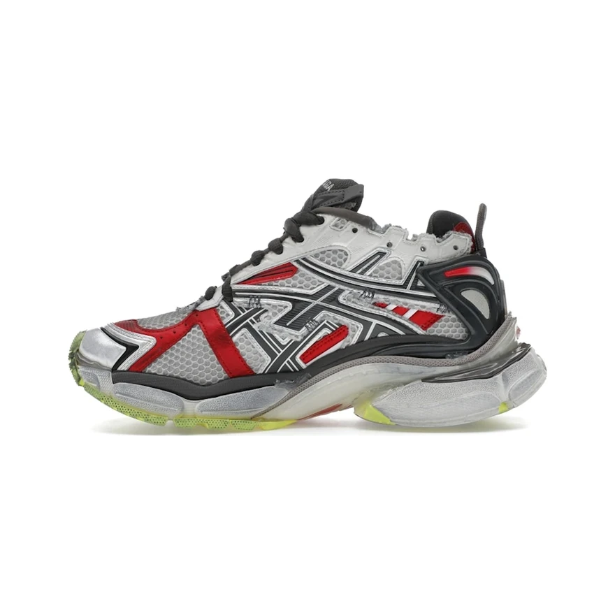 Balenciaga Runner Black White Red Neon Yellow, profil intérieur