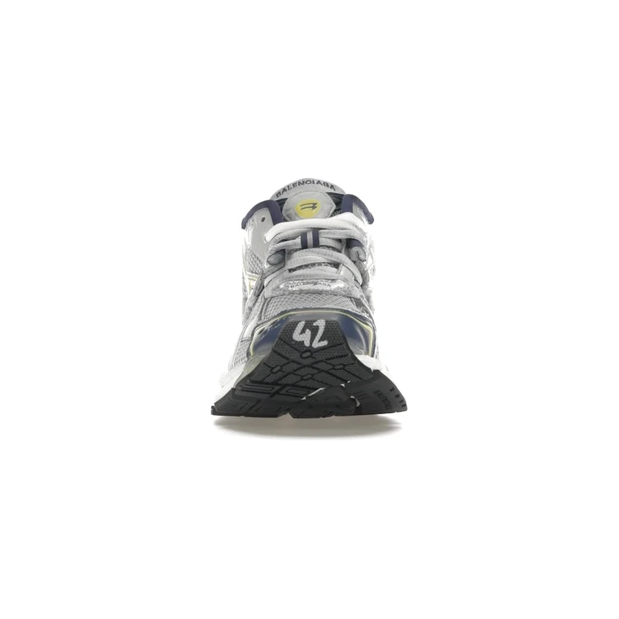 Balenciaga Runner White Blue Yellow, vue de face