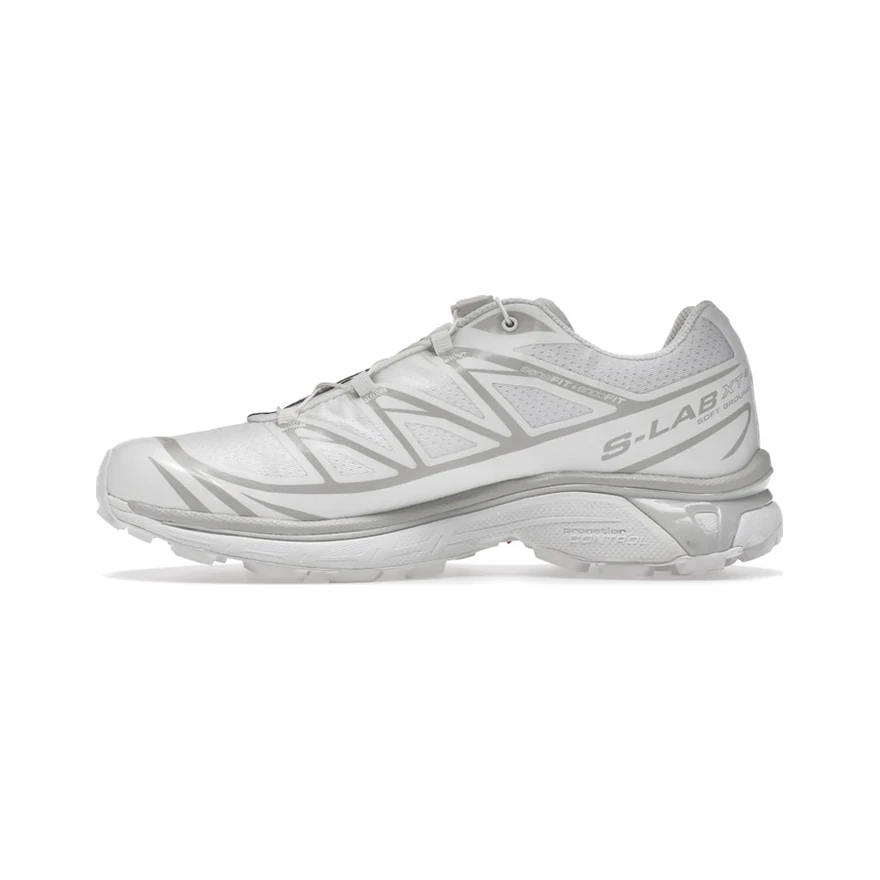 Salomon XT-6 Blanche Lunar Rock, profil intérieur